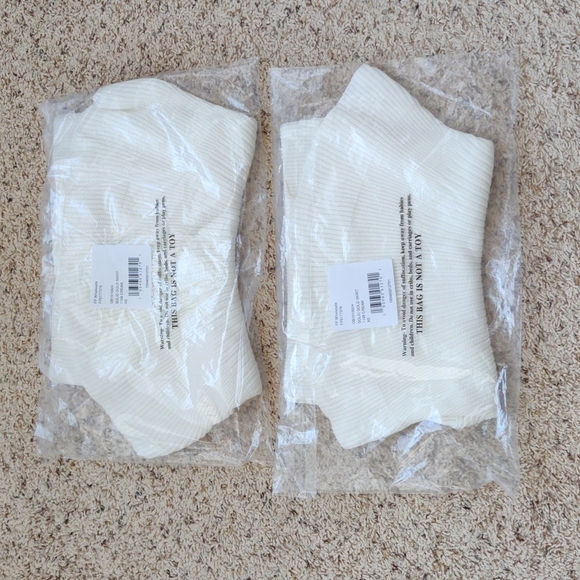 NEW Free People Cream Solid Gold Ribbed Knit Skirt - Picture 12 of 15